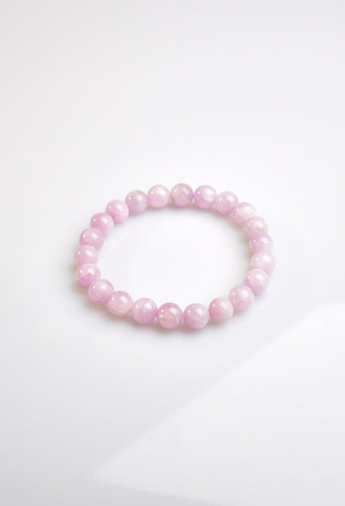 Sertifikalı Kunzit Doğal Taş Bileklik 8 mm