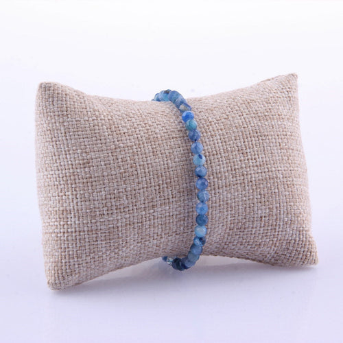 Sertifikalı Kyanit Doğal Taş Bileklik 3 mm