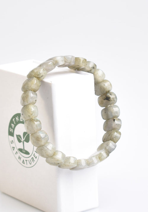 Sertifikalı Labradorit Doğaltaş Bileklik – Özel Rolex Kesim