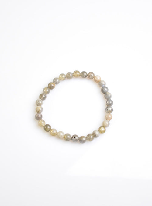 Sertifikalı Labradorit Doğal Taş Bileklik 6 mm