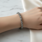 Sertifikalı Labradorit Doğal Taş Bileklik 8 mm