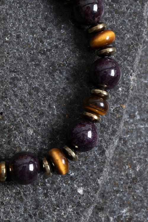 Sertifikalı Lal, Kaplan Gözü, Hematit Doğal Taş Bileklik