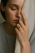 Sertifikalı Lal Garnet Doğal Taş 925 Ayar Gümüş Ayarlanabilir Yüzük