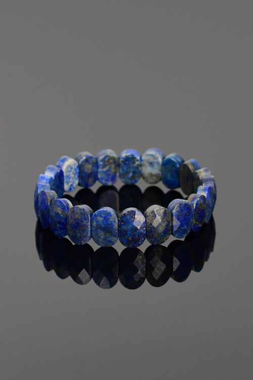 Sertifikalı Lapis Lazuli Doğaltaş Bileklik – Özel Rolex Kesim