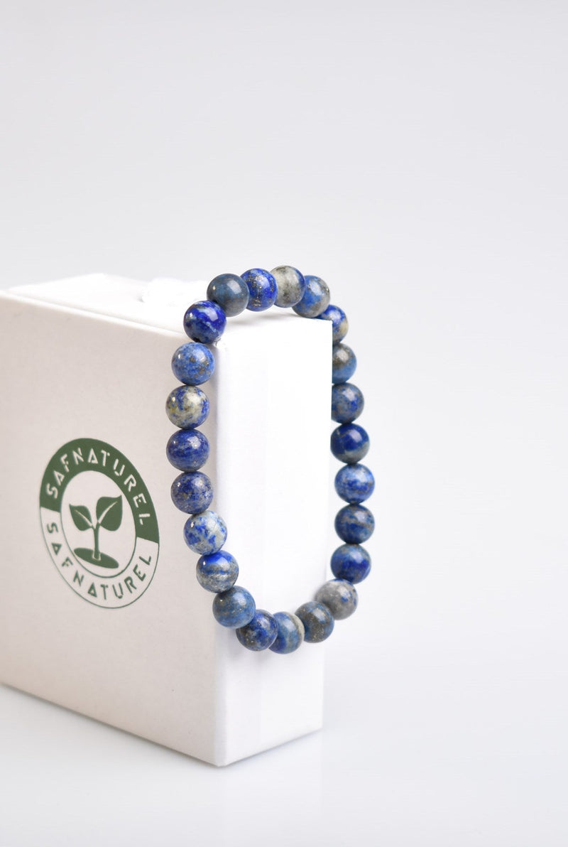 Sertifikalı Lapis Lazuli Doğaltaş Bileklik 8 mm - Görsel 3 - Safnaturel
