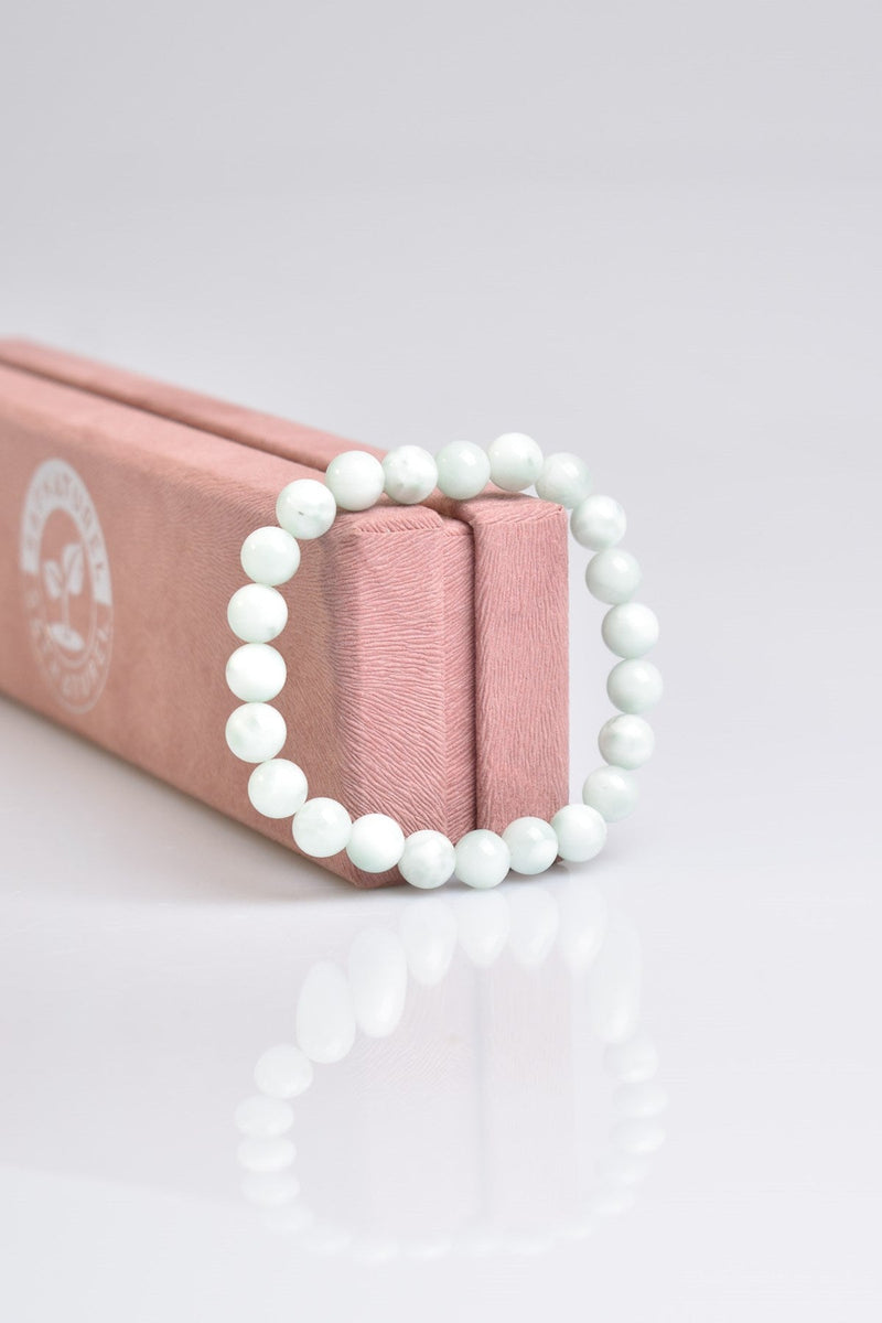 Sertifikalı Larimar (Opal) Doğal Taş Bileklik 8 mm - Görsel 2 - Safnaturel