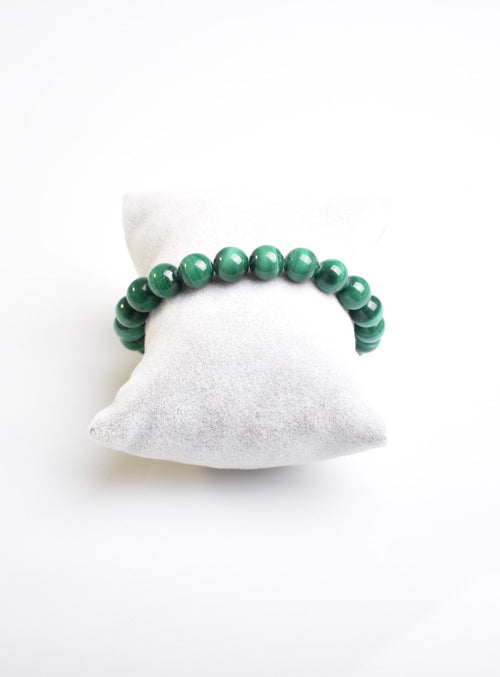 Sertifikalı Malakit Doğal Taş Bileklik 8 mm