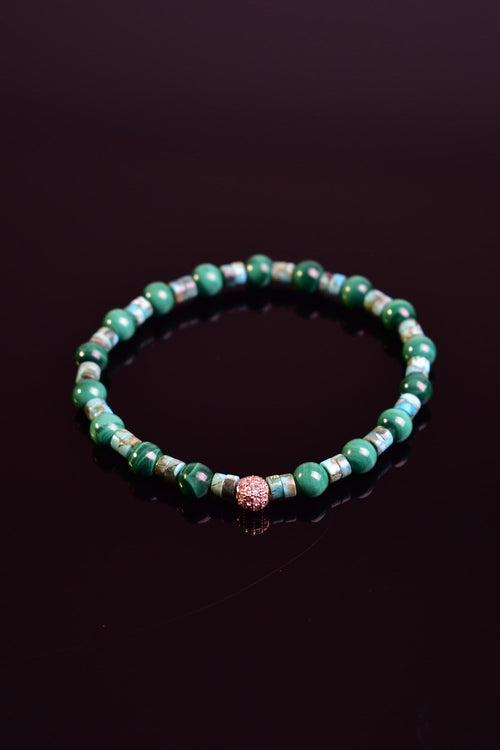 Sertifikalı Malakit - Turkuaz Doğal Taş Tasarım Bileklik