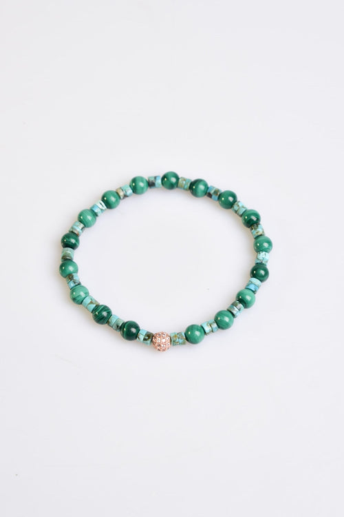 Sertifikalı Malakit - Turkuaz Doğal Taş Tasarım Bileklik