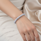 Sertifikalı Mavi Akik Doğal Taş Bileklik – 8 mm