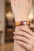 Sertifikalı Mookaite Jasper Doğal Taş Bileklik – Özel Rolex Kesim