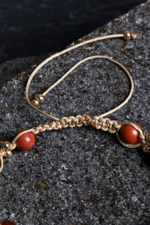 Sertifikalı Oğlak Burcu Doğal Taş Makrome Bileklik