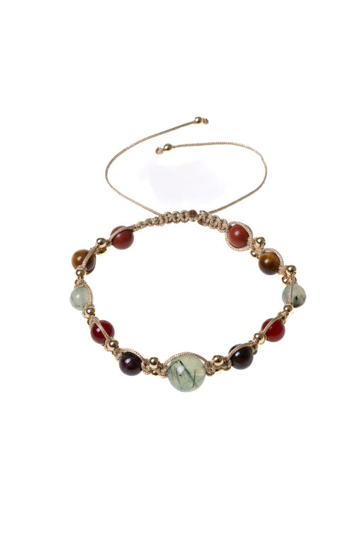 Sertifikalı Oğlak Burcu Doğal Taş Makrome Bileklik