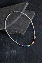 Sertifikalı Pembe Kuvars, Lal, Amazonit, Sitrin, Ametist, Güneş Taşı, Lapis, İnci Doğal Taş Kolye