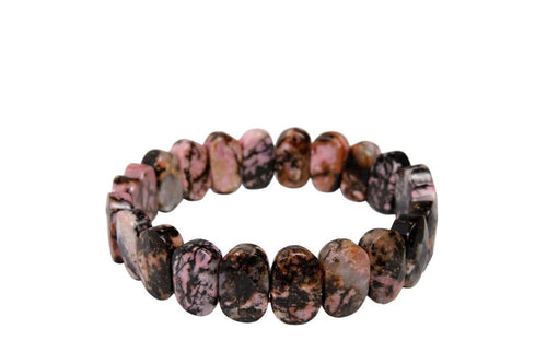 Sertifikalı Rodonit Doğal Taş Bileklik – Özel Rolex Kesim