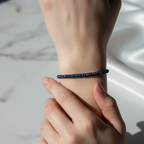 Sertifikalı Safir Doğaltaş 3-4 mm Bileklik