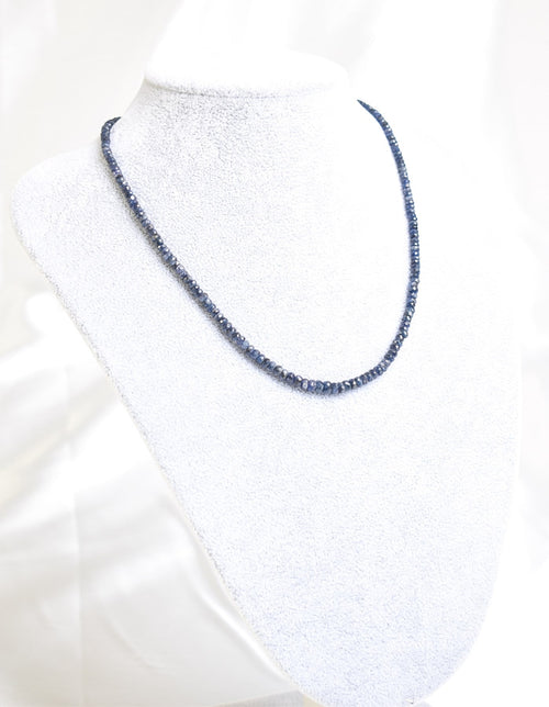 Sertifikalı Safir Doğal Taş Kolye ve Bileklik Seti 3-4 mm