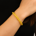 Sertifikalı Sitrin Doğal Taş Bileklik 6 mm