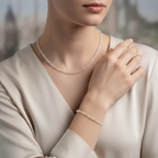 Certified Citrine Natural Stone Necklace and Bracelet Set – 3-4 mm