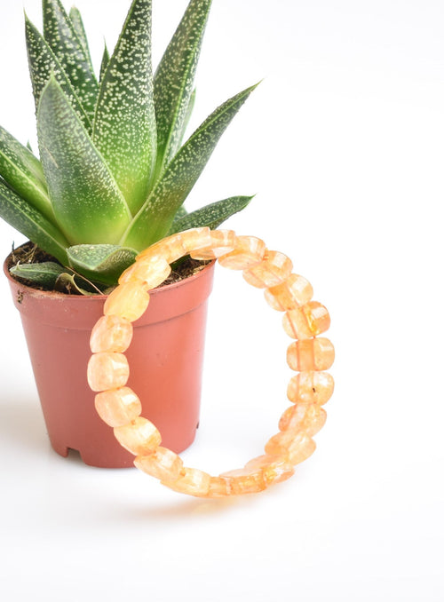 Sertifikalı Sitrin Doğaltaş Bileklik – Özel Rolex Kesim