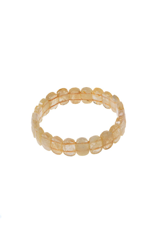 Sertifikalı Sitrin Geniş Kesim Doğal Taş Bileklik