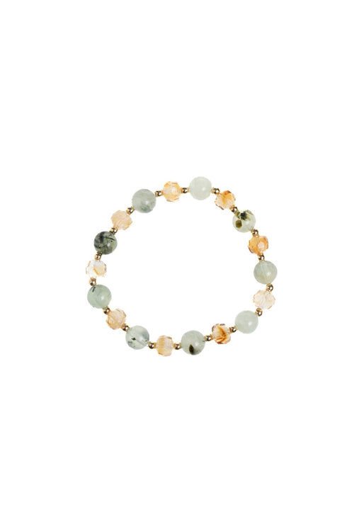 Sertifikalı Sitrin ve Prehnit Doğaltaş Bileklik