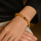 Certified Citrine Zircon Apparatus Natural Stone 8 mm Bracelet