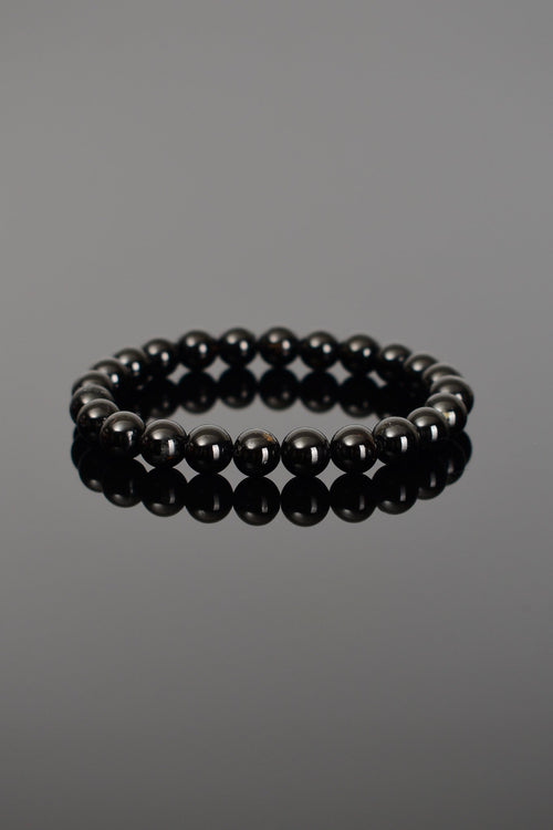 Sertifikalı Siyah Turmalin 8mm Doğal Taş Bileklik