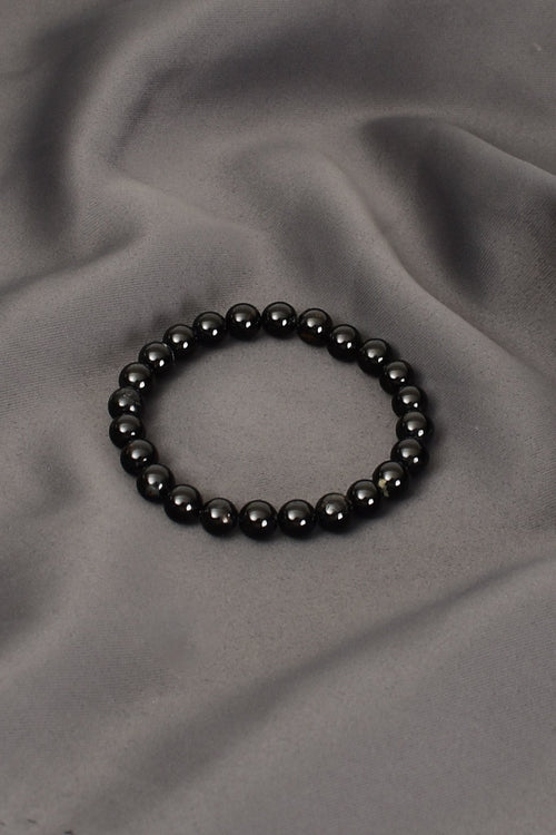 Sertifikalı Siyah Turmalin 8mm Doğal Taş Bileklik
