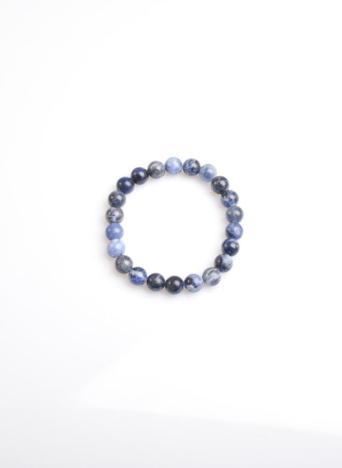 Sertifikalı Sodalit Doğal Taş Bileklik 8 mm