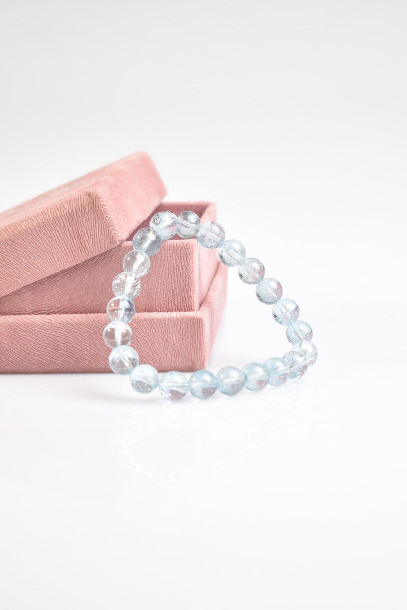 Sertifikalı Topaz Doğal Taş 8 mm Bileklik - Görsel 4 - Safnaturel