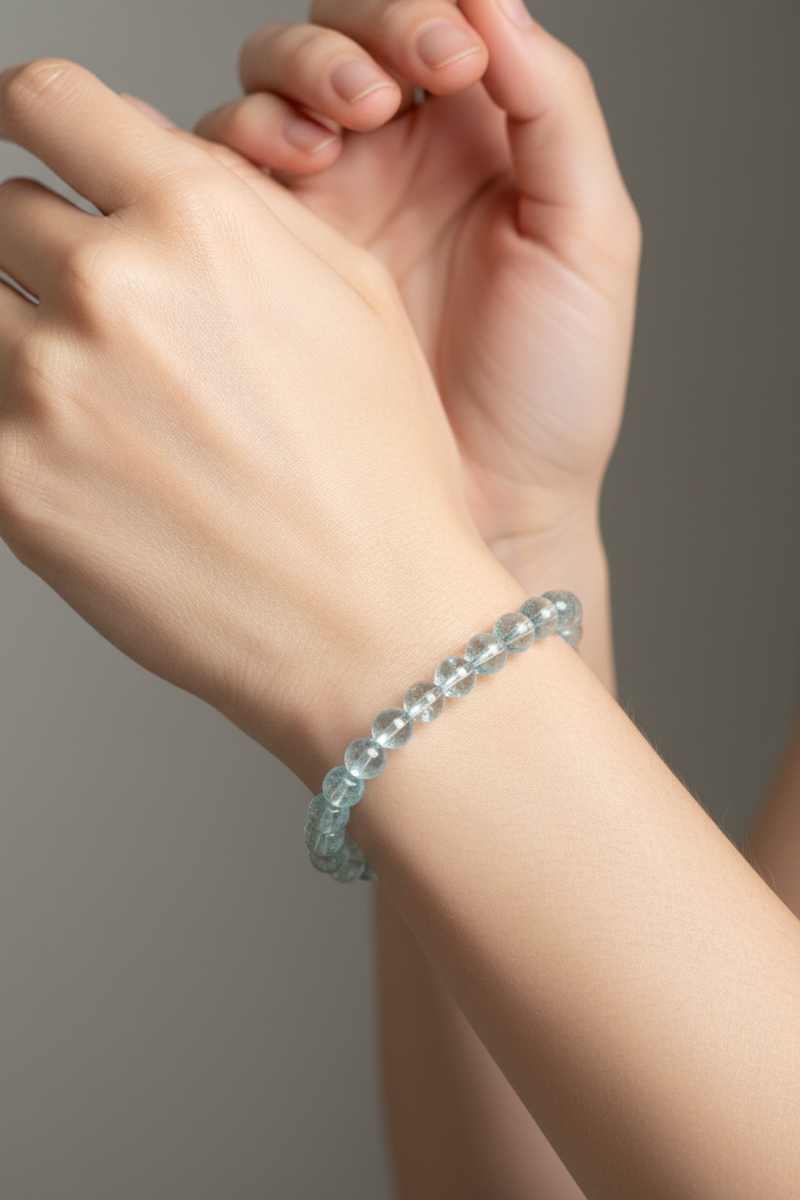 Sertifikalı Topaz Doğal Taş 8 mm Bileklik - Görsel 1 - Safnaturel