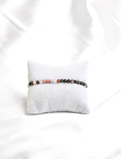 Sertifikalı Turmalin Doğal Taş Bileklik 4 mm