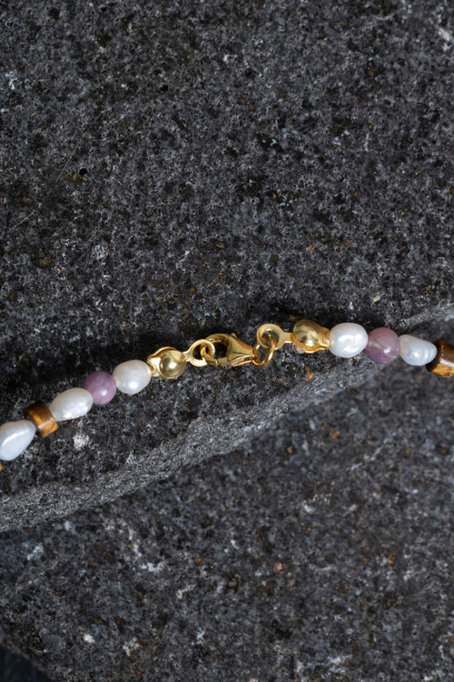 Sertifikalı Yakut, İnci, Kaplan Gözü Gümüş Kapama Doğal Taş Set