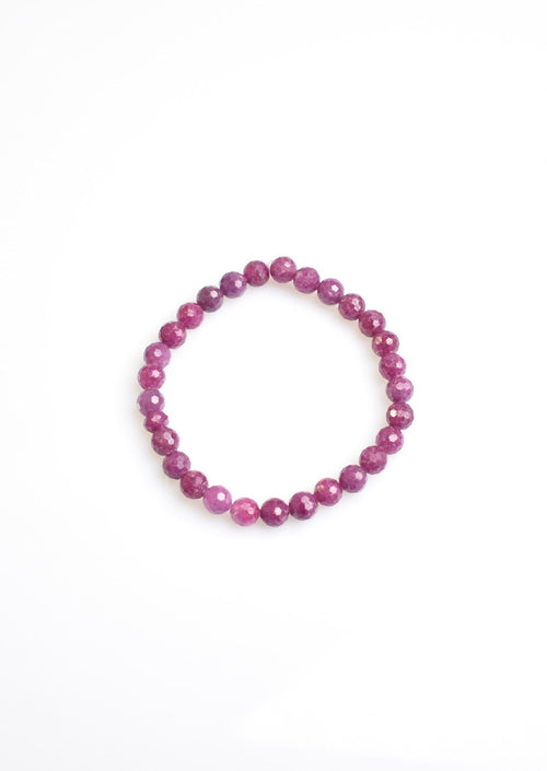 Sertifikalı Yakut Doğal Taş 6 mm Bileklik