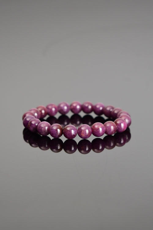 Sertifikalı Yakut Doğal Taş Bileklik 8 mm