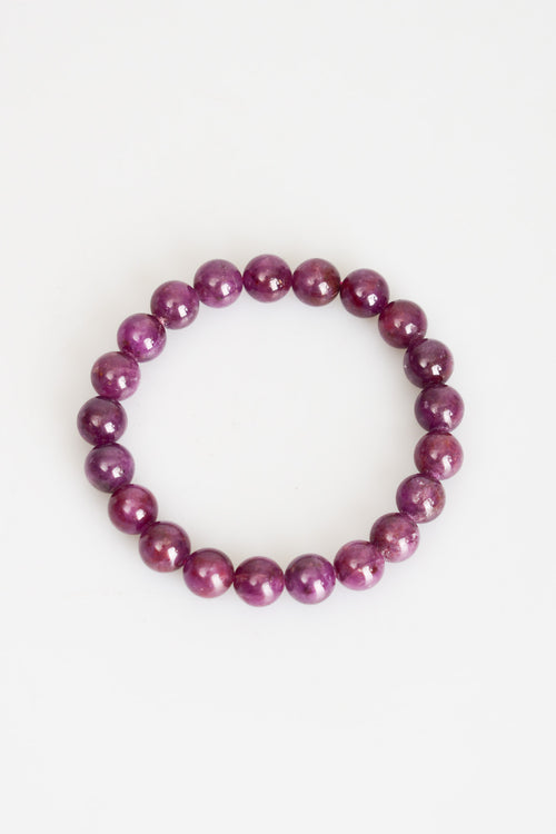 Sertifikalı Yakut Doğal Taş Bileklik 8 mm