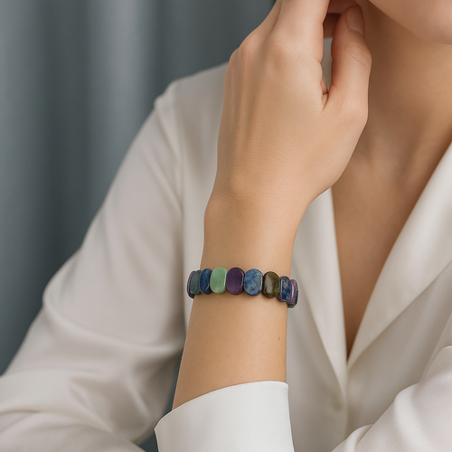 Sertifikalı Yay Burcu Doğal Taş Geniş Kesim Bileklik