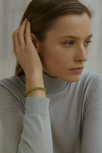 Sertifikalı Yeşim (Serpantin) Doğal Taş Bileklik 8 mm