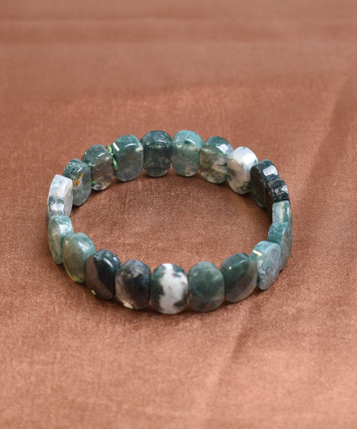 Sertifikalı Yosun Akik Doğal Taş Bilekli Rolex