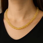 Citrine 8 mm String Natural Stone Necklace