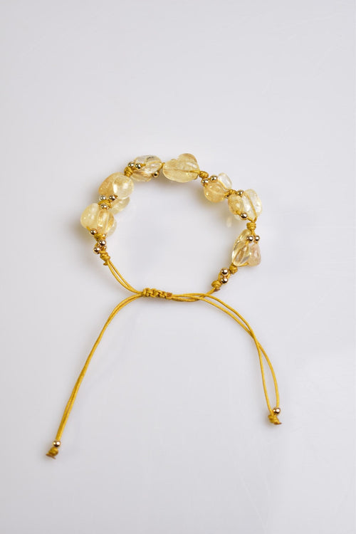 Citrine Natural Stone Macrame Bracelet