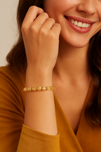 Citrine - Hematite Natural Stone Bracelet 6 mm