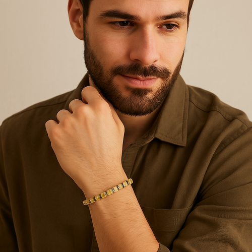 Sitrin - Hematit Doğal Taş Bileklik 6 mm