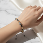 Citrine - Hematite Natural Stone Macrame Bracelet