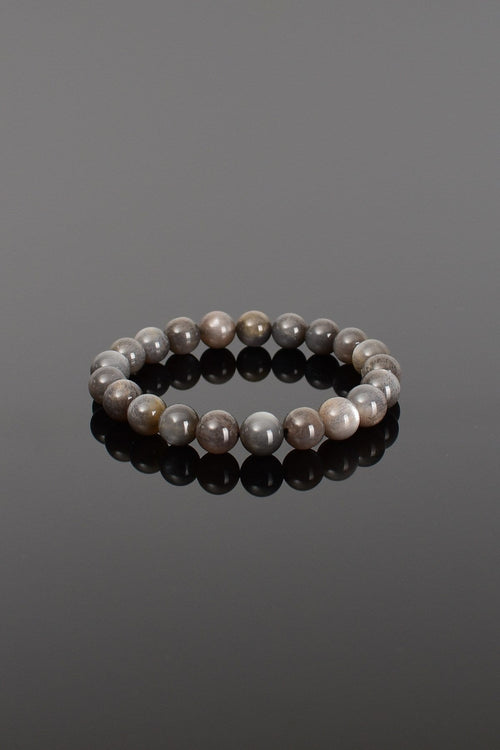 Siyah Ay Taşı Doğal Taş Bileklik 8 mm