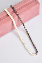 Siyah Beyaz Okyanus İncisi Kolye