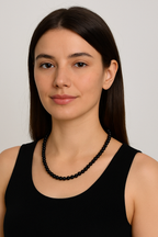 Siyah Turmalin 6 mm Dizi Doğal Taş Kolye