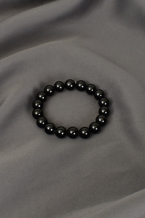 Siyah Turmalin Doğal Taş Bileklik 10 mm