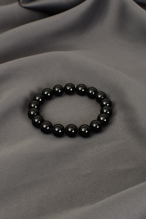 Siyah Turmalin Doğal Taş Bileklik 10 mm